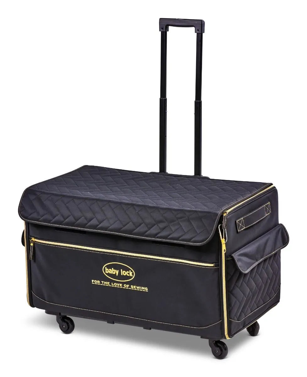 Baby Lock XL Quilted Trolley Embroidery Unit Bag Black with Gold Logo