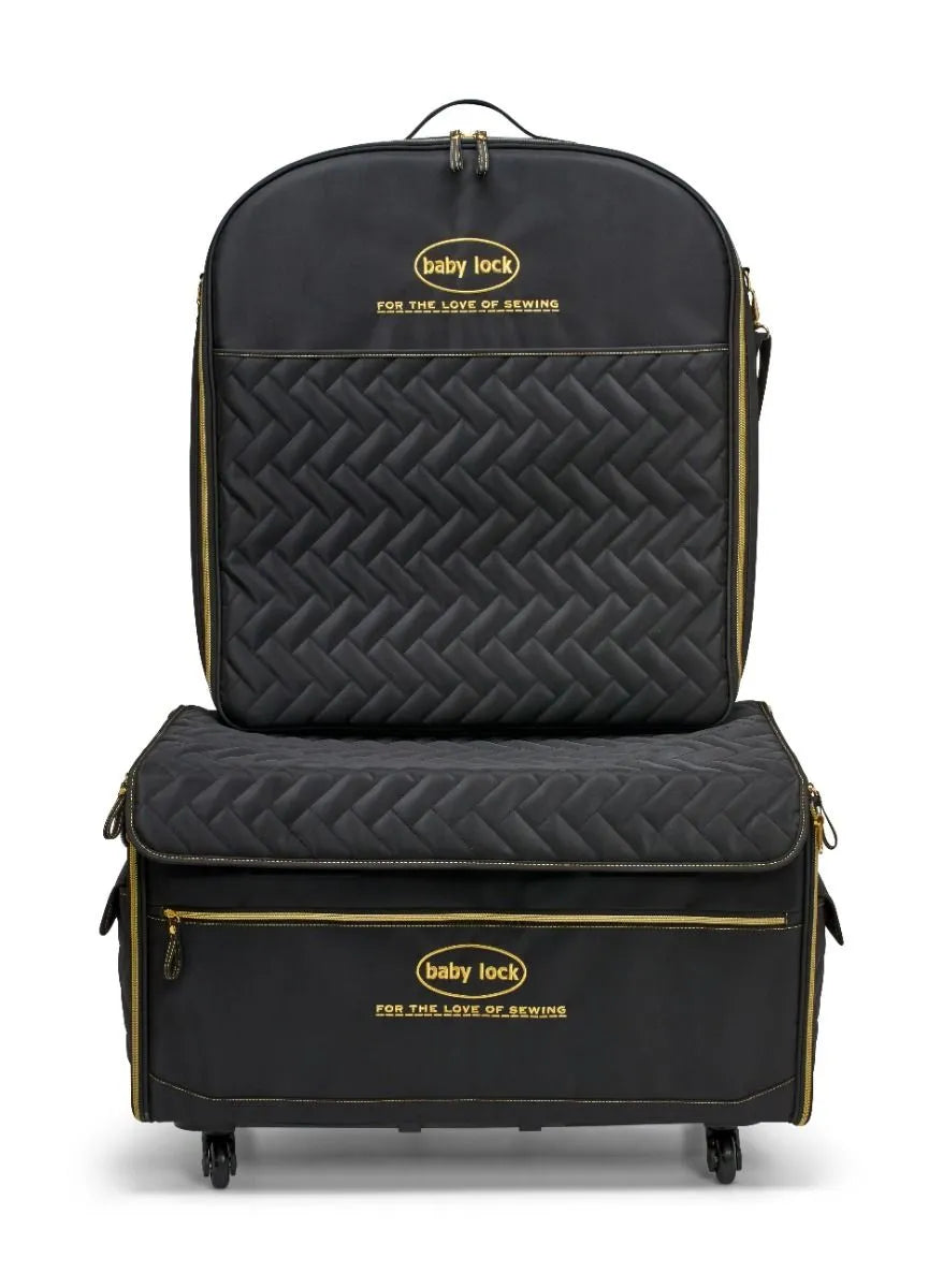 Baby Lock XL Quilted Trolley Embroidery Unit Bag Black with Gold Logo