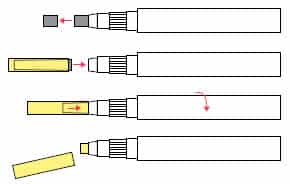 Fabric Glue Stick Refill (4) Yellow