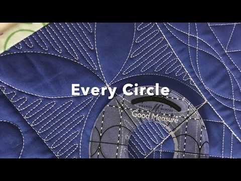 Good Measure Low Shank Circle Quilting Template Ruler 5 PC Set