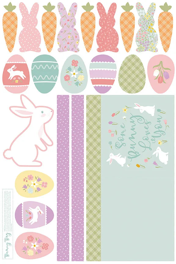 Bunny Trail - Some Bunny Loves You Bag Panel