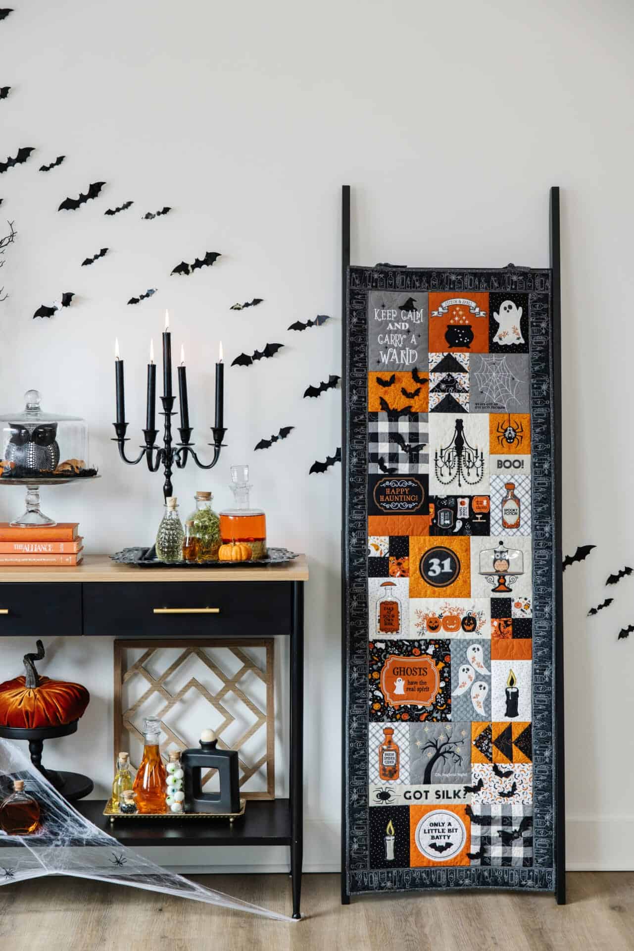 Pumpkins & Potions Ladder Quilt Machine Embroidery CD