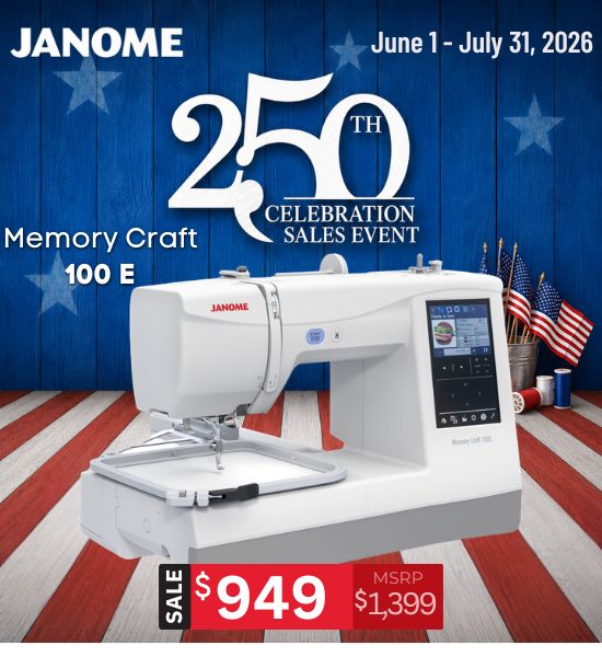 Janome Memory Craft 100E Embroidery Machine