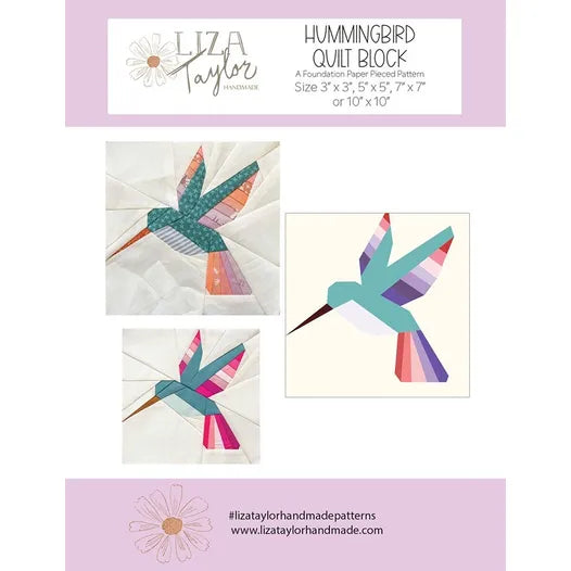 Liza Taylor Handmade Hummingbird Quilt Block Pattern
