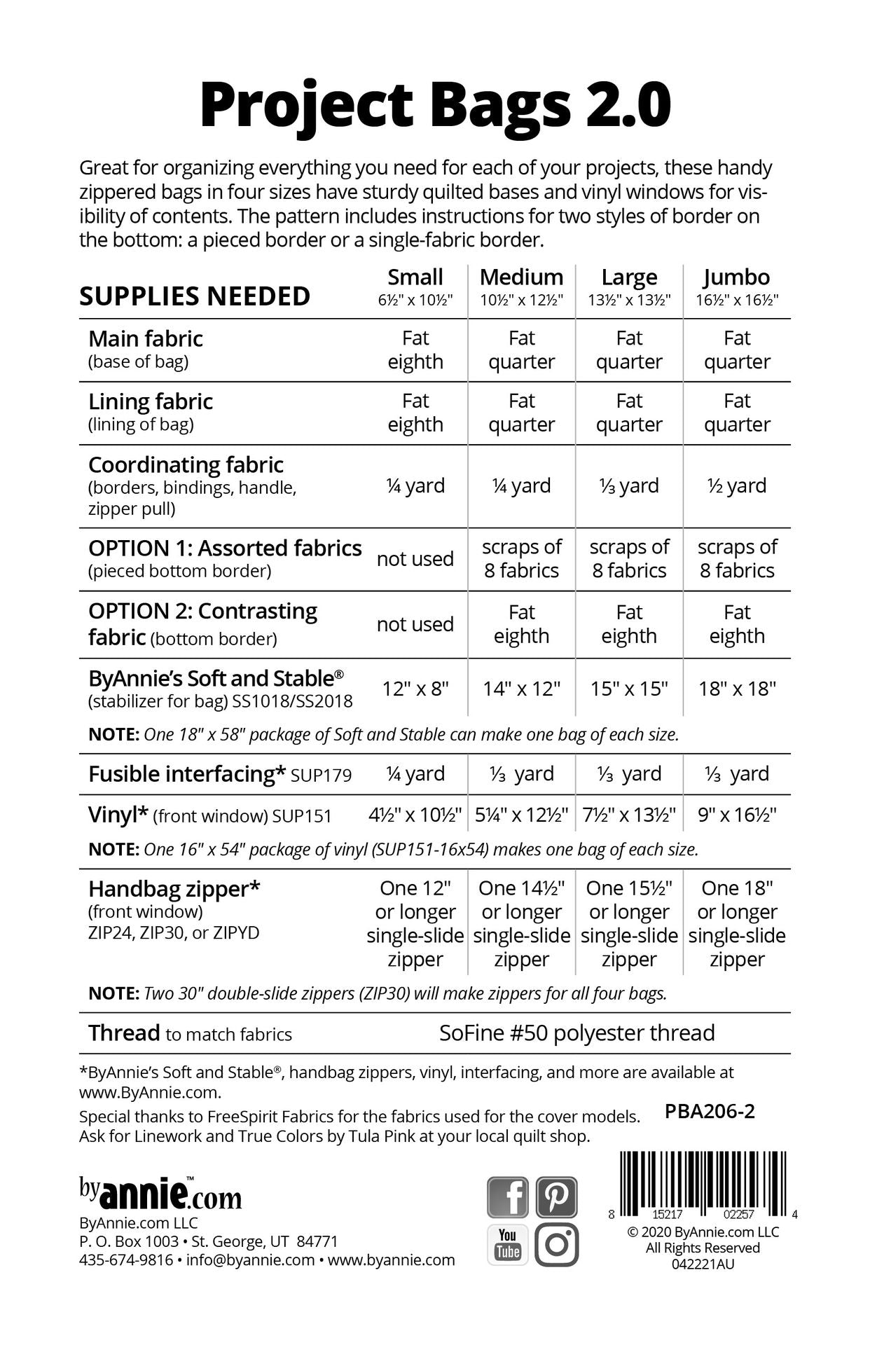 ByAnnie Project Bags 2.0 Pattern