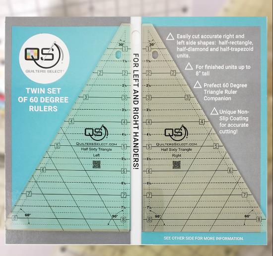 Quilters Select Twin Set of 60 Degree Non-Slip Rulers