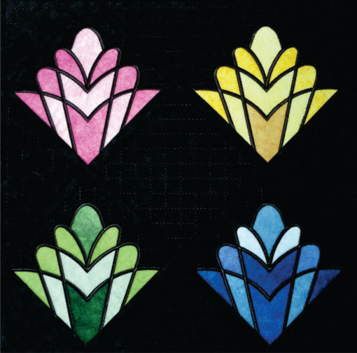 Art Deco Fan Embroidery Design