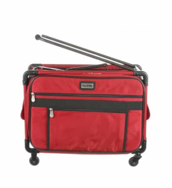 Tutto Sewing Machine Case On Wheels Red
