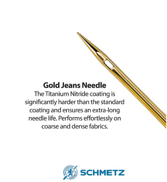 Schmetz Gold Jeans/Denim Needles – 5-Pack (90/14 & 100/16)