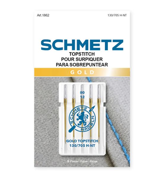 Schmetz Gold Topstitch Needles – 5-Pack (Available in 80/12 & 90/14)