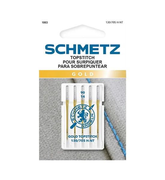 Schmetz Gold Topstitch Needles – 5-Pack (Available in 80/12 & 90/14)