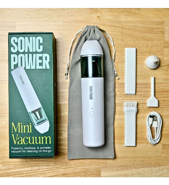 Sonic Power – Mini Vacuum – Powerful, Cordless, and Portable Cleaning on the Go!