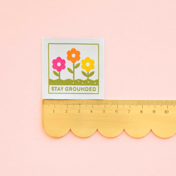 STAY GROUNDED LARGE WOVEN LABELS