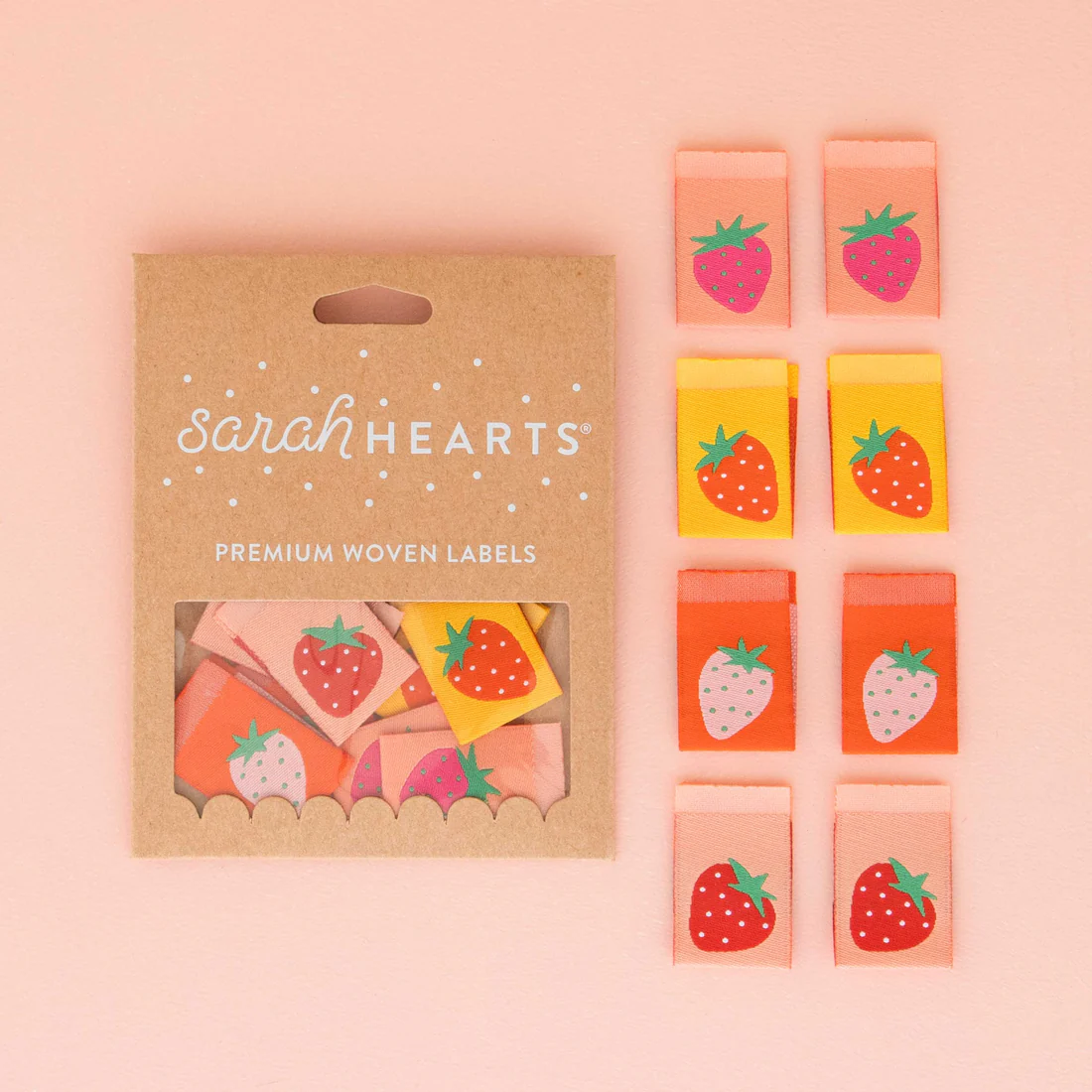 STRAWBERRY MULTIPACK WOVEN LABELS