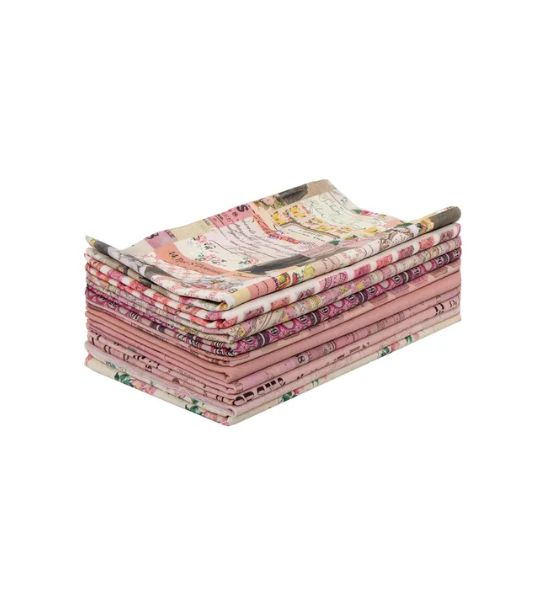 Tim Holtz Pink Eclectic Elements Palette Fat Quarter Bundle