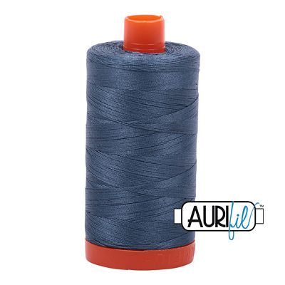 Aurifil Mako Cotton Thread Solid 50wt 1422yds Medium Blue Grey