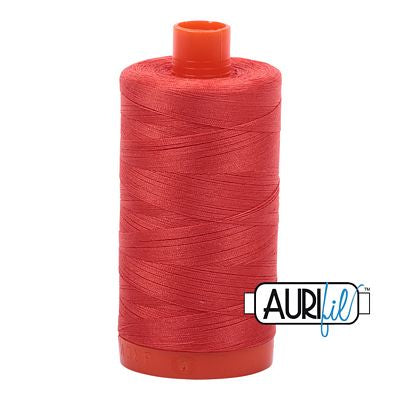 Aurifil Mako Cotton Thread Solid 50wt 1422yds Light Red Orange