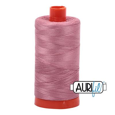 Aurifil Mako Cotton Thread Solid 50wt 1422yds Victorian Rose