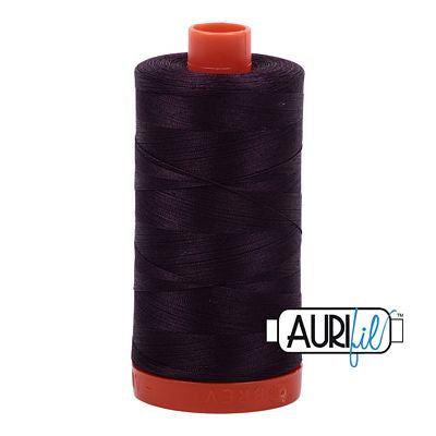 Aurifil Mako Cotton Thread Solid 50wt 1422yds Aubergine