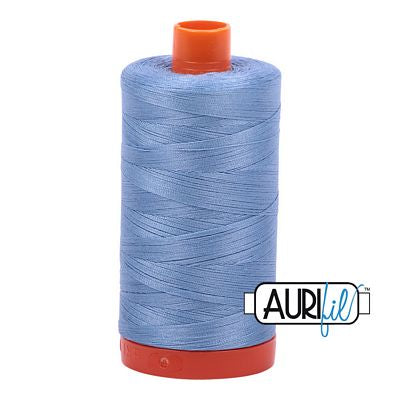 Aurifil Mako Cotton Thread Solid 50wt 1422yds Light Delft Blue