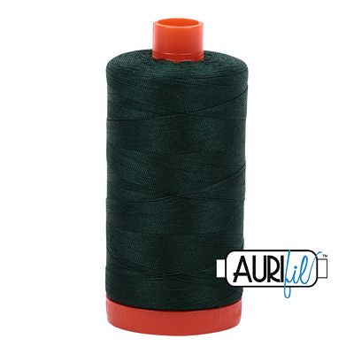Aurifil Mako Cotton Thread Solid 50wt 1422yds Forest Green