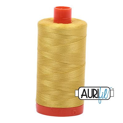 Aurifil Mako Cotton Thread Solid 50wt 1422yds Gold Yellow