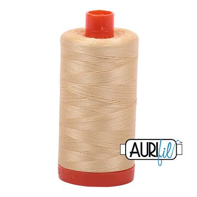 Aurifil Mako Cotton Thread Solid 50wt 1422yds Light Caramel