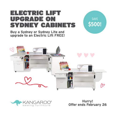 Sydney Hydraulic XL Sewing Cabinet