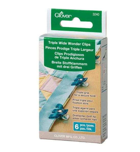 Clover 6 Piece Blue Triple Wide Wonder Clips | PRE-ORDER