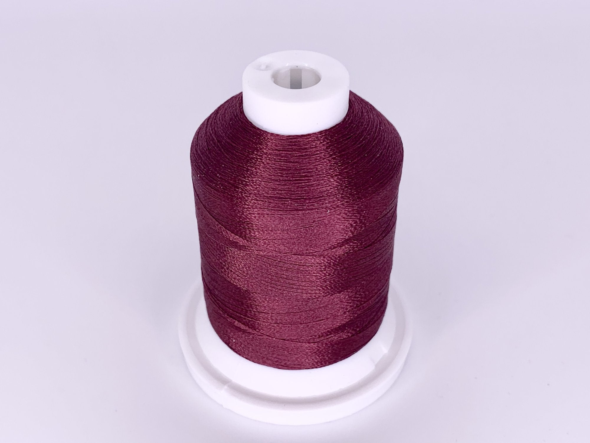 Maroon 100% Polyester Color Fast, High Shine Embroidery Thread