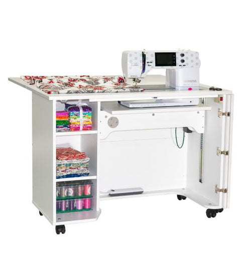 Horn of America Model 4200 Electric Lift Sewing Cabinet - White