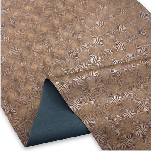 Geometric Swirl Vinyl - Brown