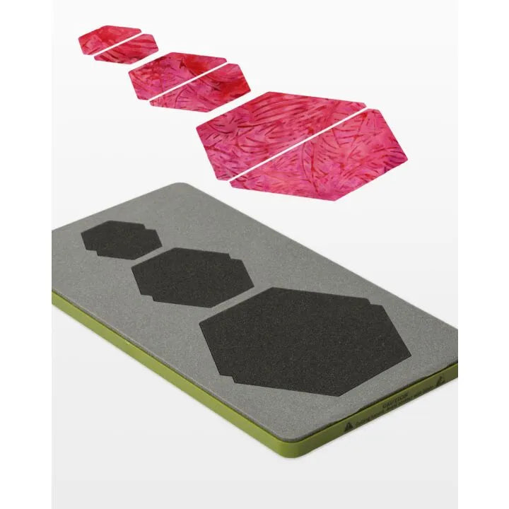 GO! Half Hexagon-1", 1 1/2", 2 1/2" Sides