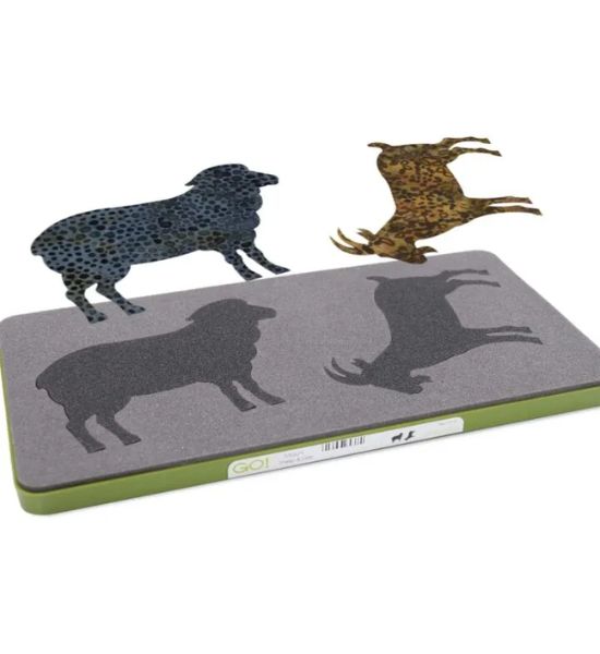 AccuQuilt GO! Sheep & Goat Die #55924 – Limited Edition Appliqué Cutting Die