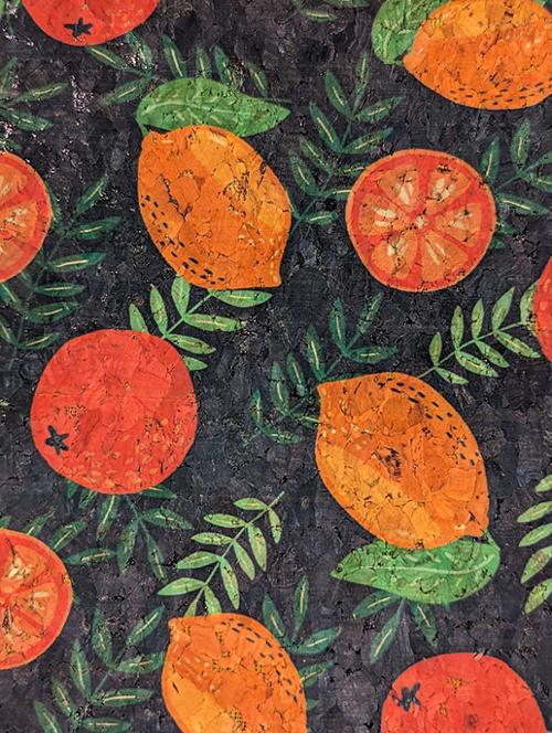 Cork Fabric 18x15" Lemons