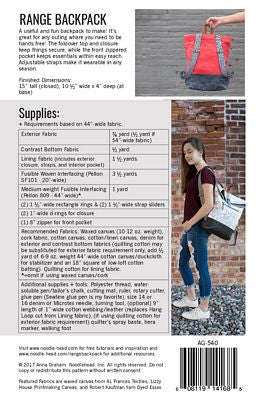 Range Backpack Pattern