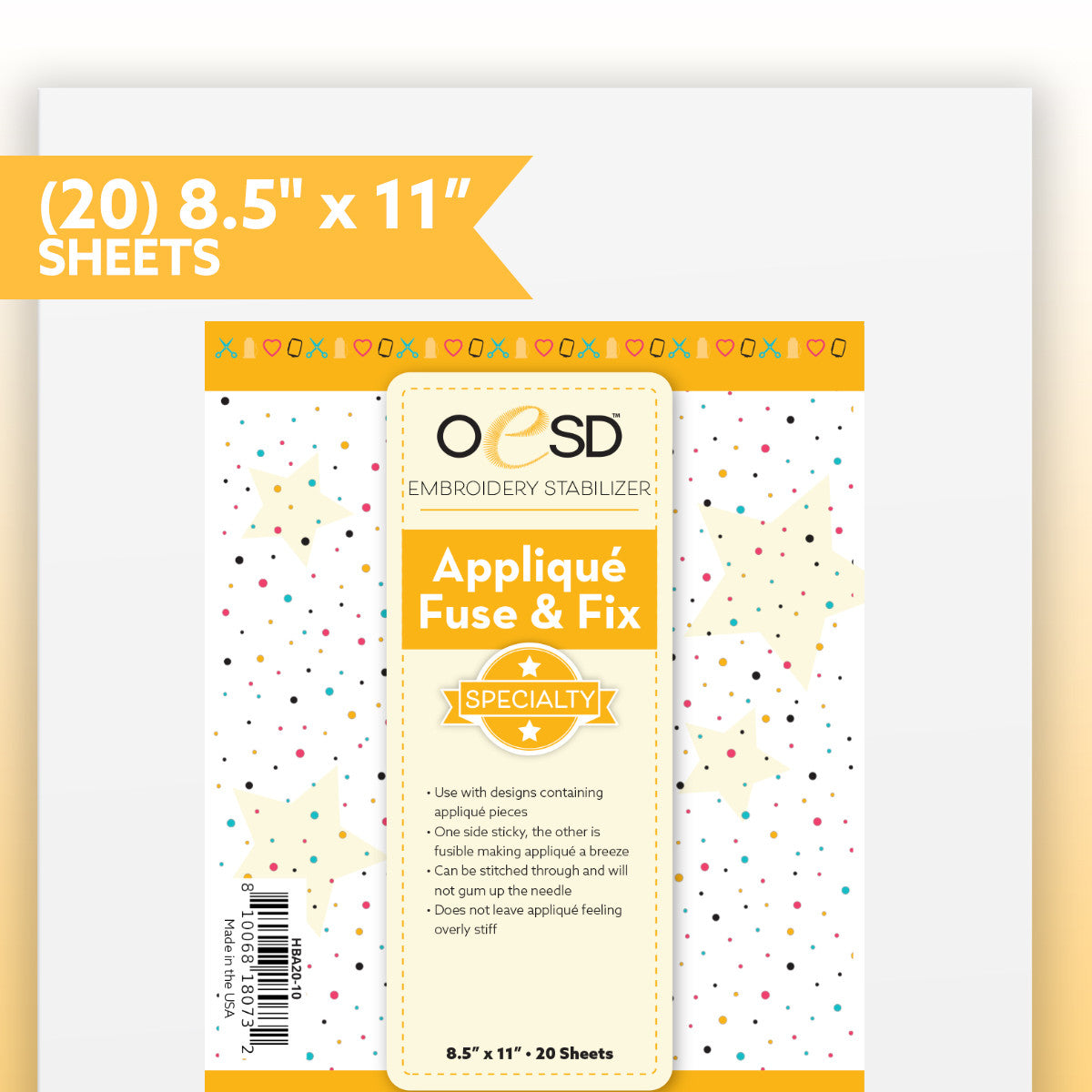 Applique Fuse and Fix 8.5" x 11" sheets