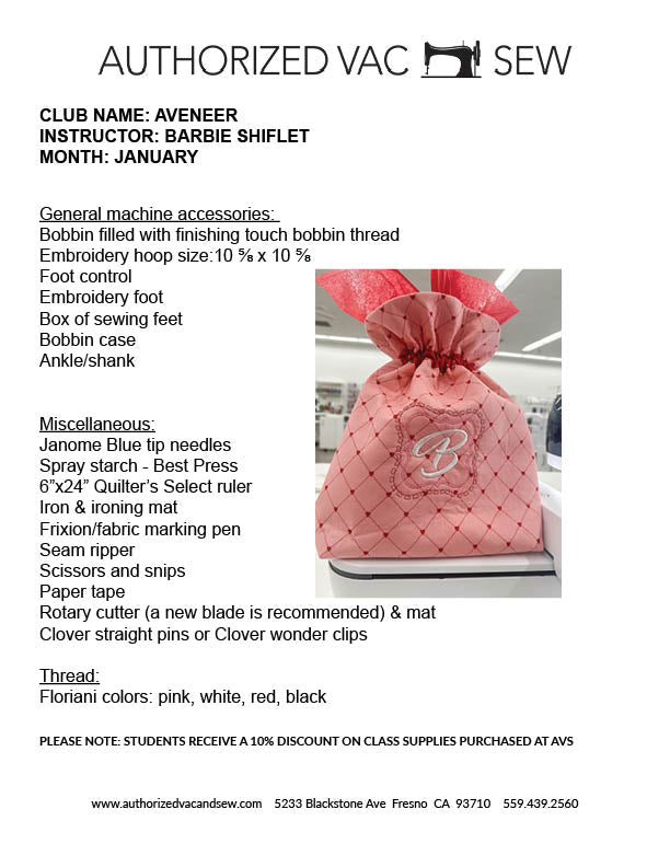 Aveneer Club 1/16/26 1:00 p.m. - 4:30 p.m.