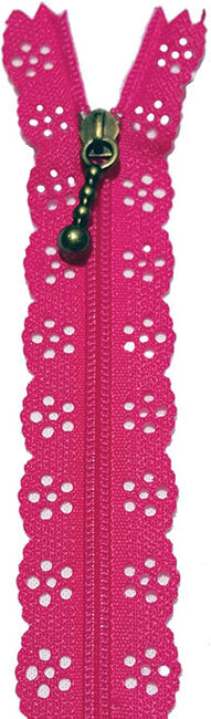 Little Lacie Zipper 12" Dk Pink