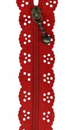 Little Lacie Zipper 8" Red