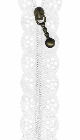 Little Lacie Zipper 8" White