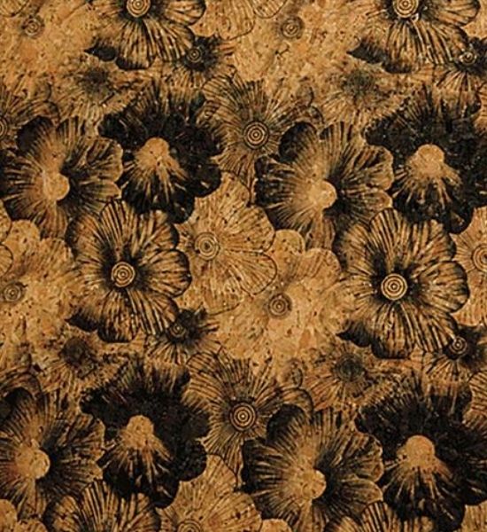 Cork Fabric 18" x 15" Flower Print