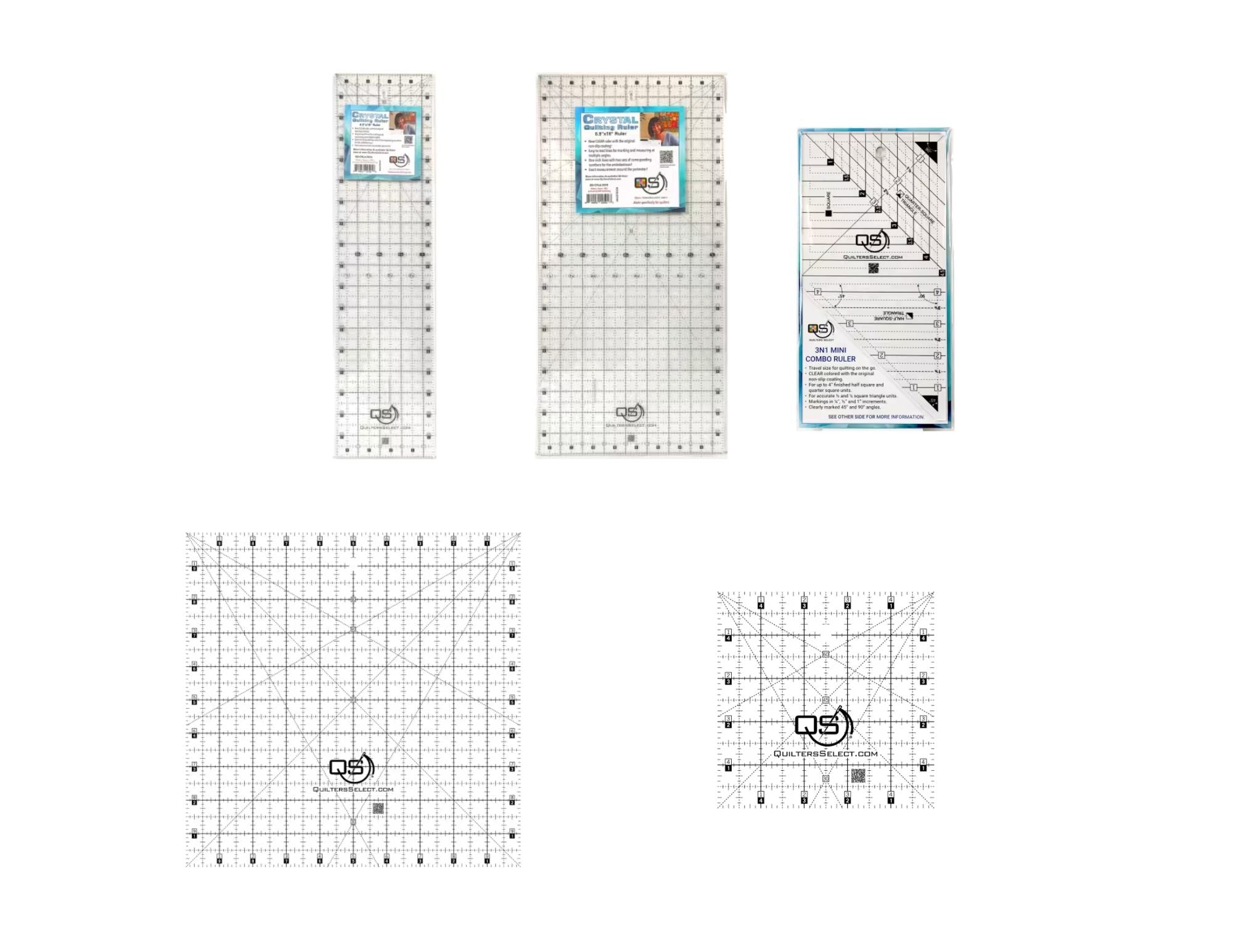 Exclusive Quilter's Select Crystal Ruler Set – Rulers Only