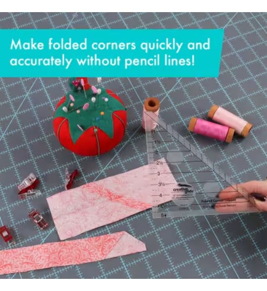 Creative Grids Quilt Ruler – Folded Corner Clipper Tool (5in x 5in)
