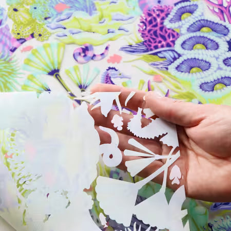 Tula Pink Floral Reef Collection: Reef What You Sew Vinyl 1 YD