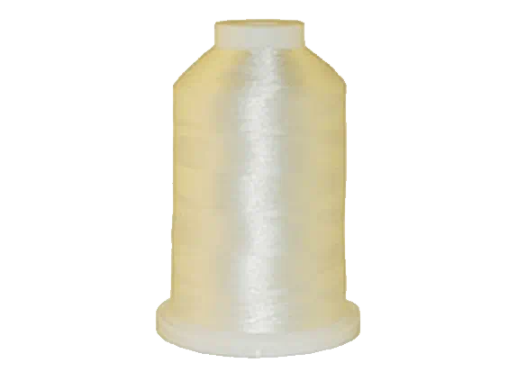 White 100% Polyester Color Fast, High Shine Embroidery Thread