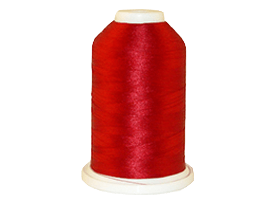 Candy Apple Red 100% Polyester Color Fast, High Shine Embroidery Thread