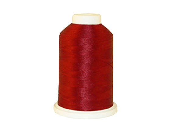 Burgundy 100% Polyester Color Fast, High Shine Embroidery Thread