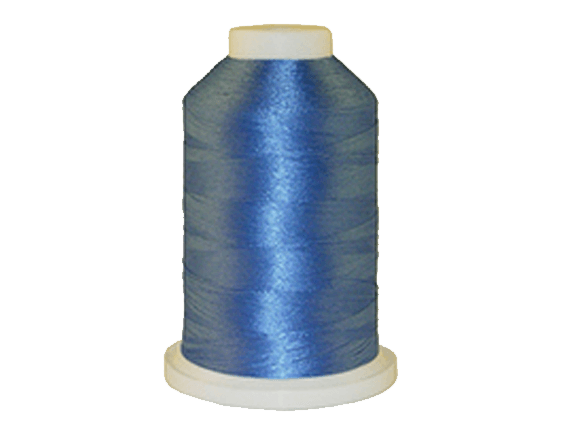 Asian Blue 100% Polyester Color Fast, High Shine Embroidery Thread