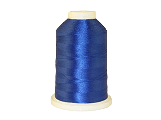 Blue 100% Polyester Color Fast, High Shine Embroidery Thread